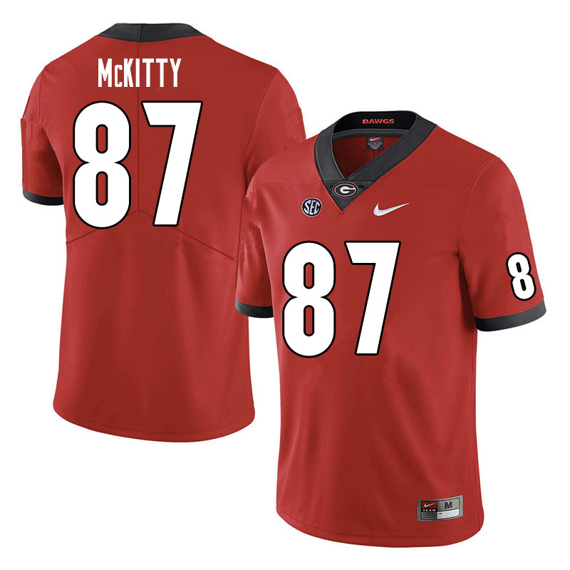 Men #87 Tre McKitty Georgia Bulldogs College Football Jerseys Sale-Red
